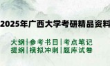 2025年广西大学考研精品资料（套餐）