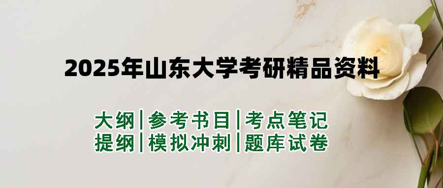 2025年山东大学考研精品资料（套餐）